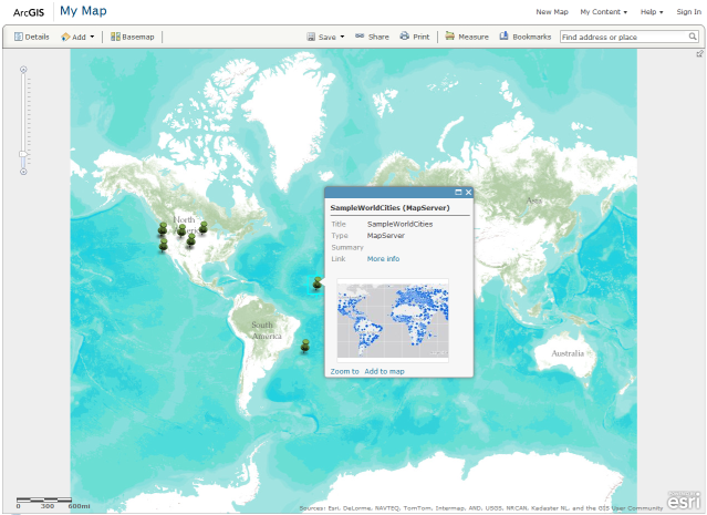 View Footprint in ArcGIS.com